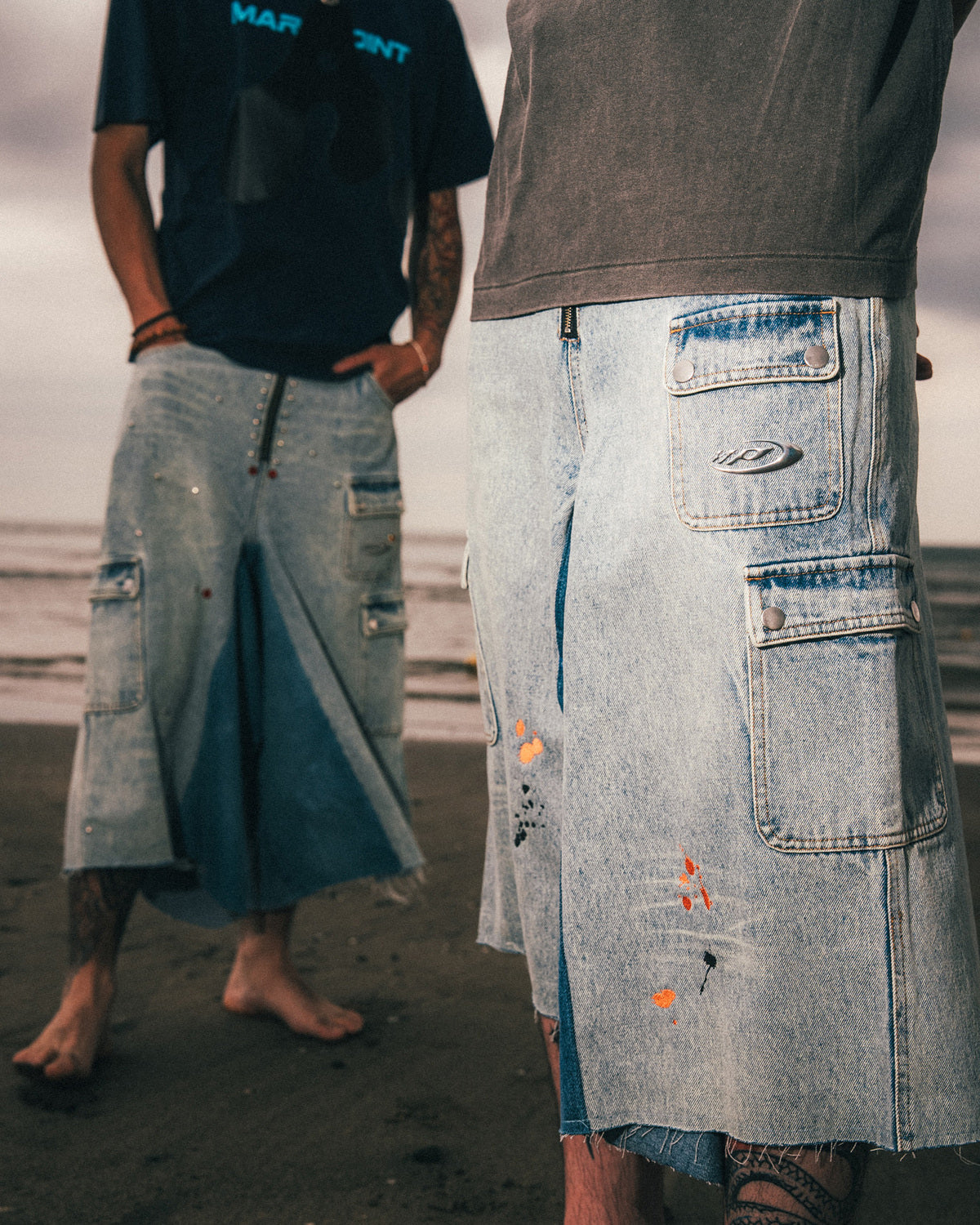 AWESOME BOY×MP BAGGY DENIM SHORTS
