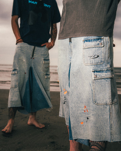 AWESOME BOY×MP BAGGY DENIM SHORTS