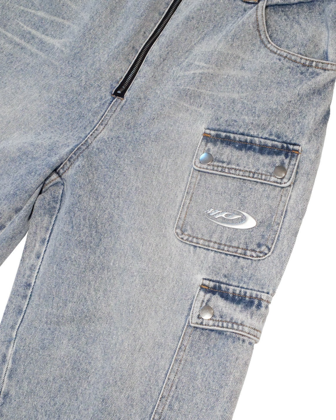 DENIM CARGO PANTS