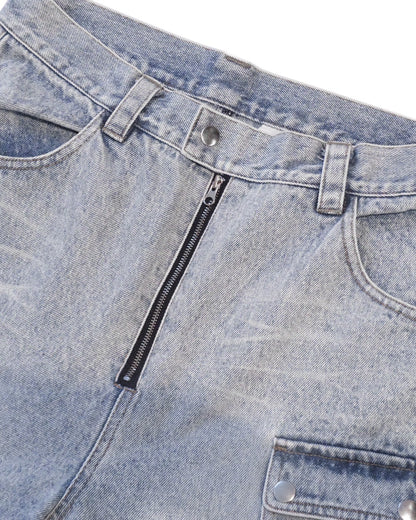 DENIM CARGO PANTS