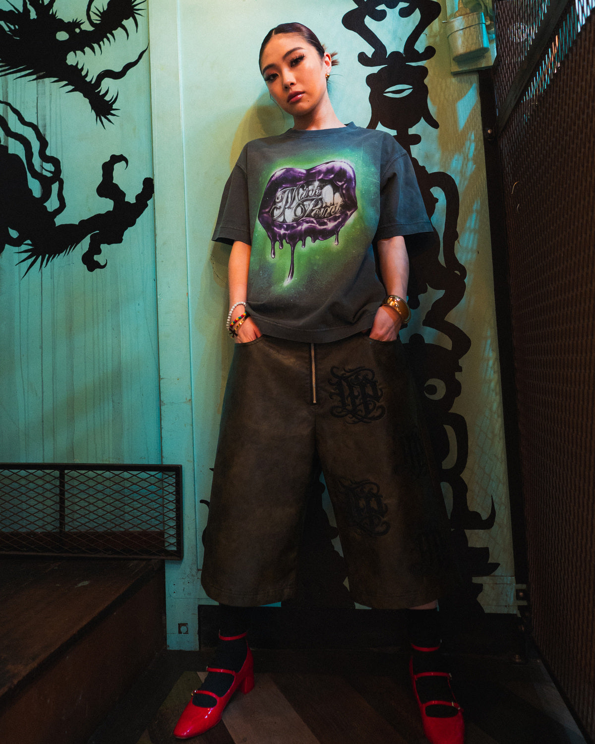 KB×MP LEATHER SHORTS