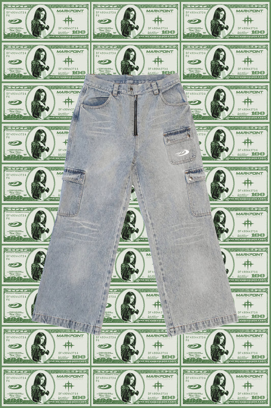 DENIM CARGO PANTS